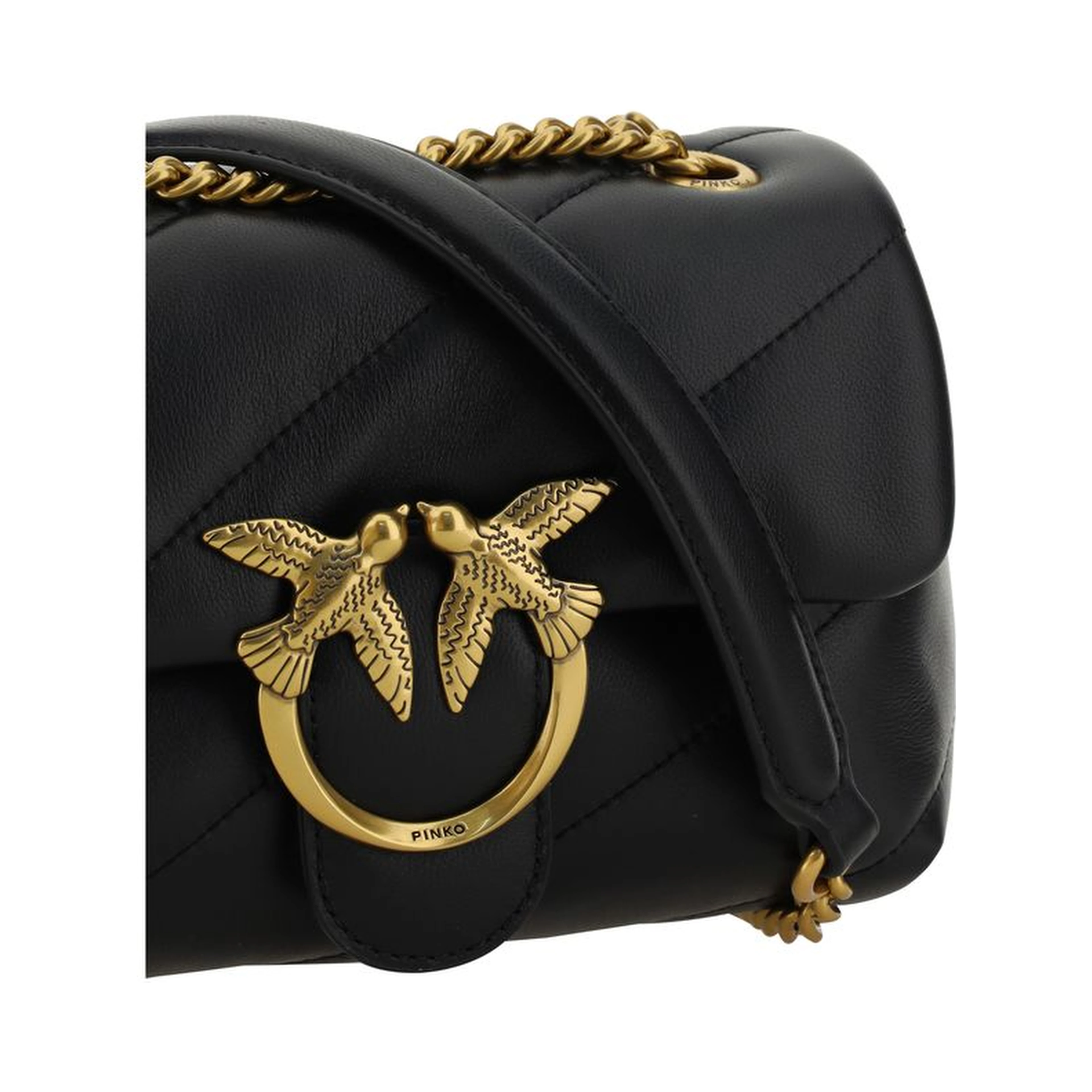 Black Calf Leather Bos Taurus Shoulder Bag