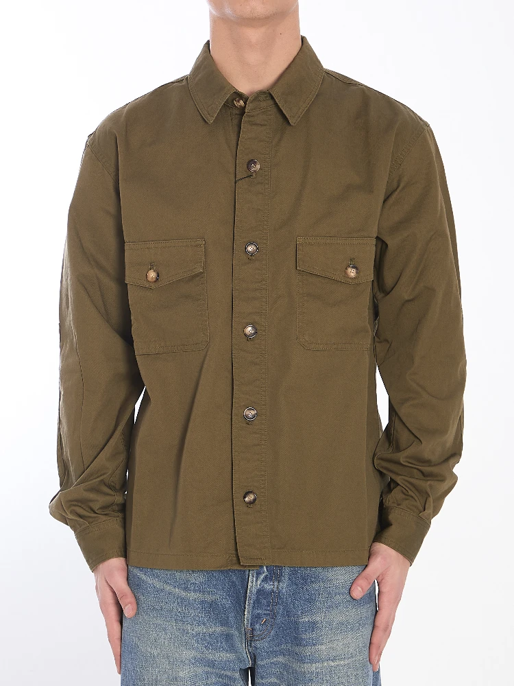 Cotton twill overshirt