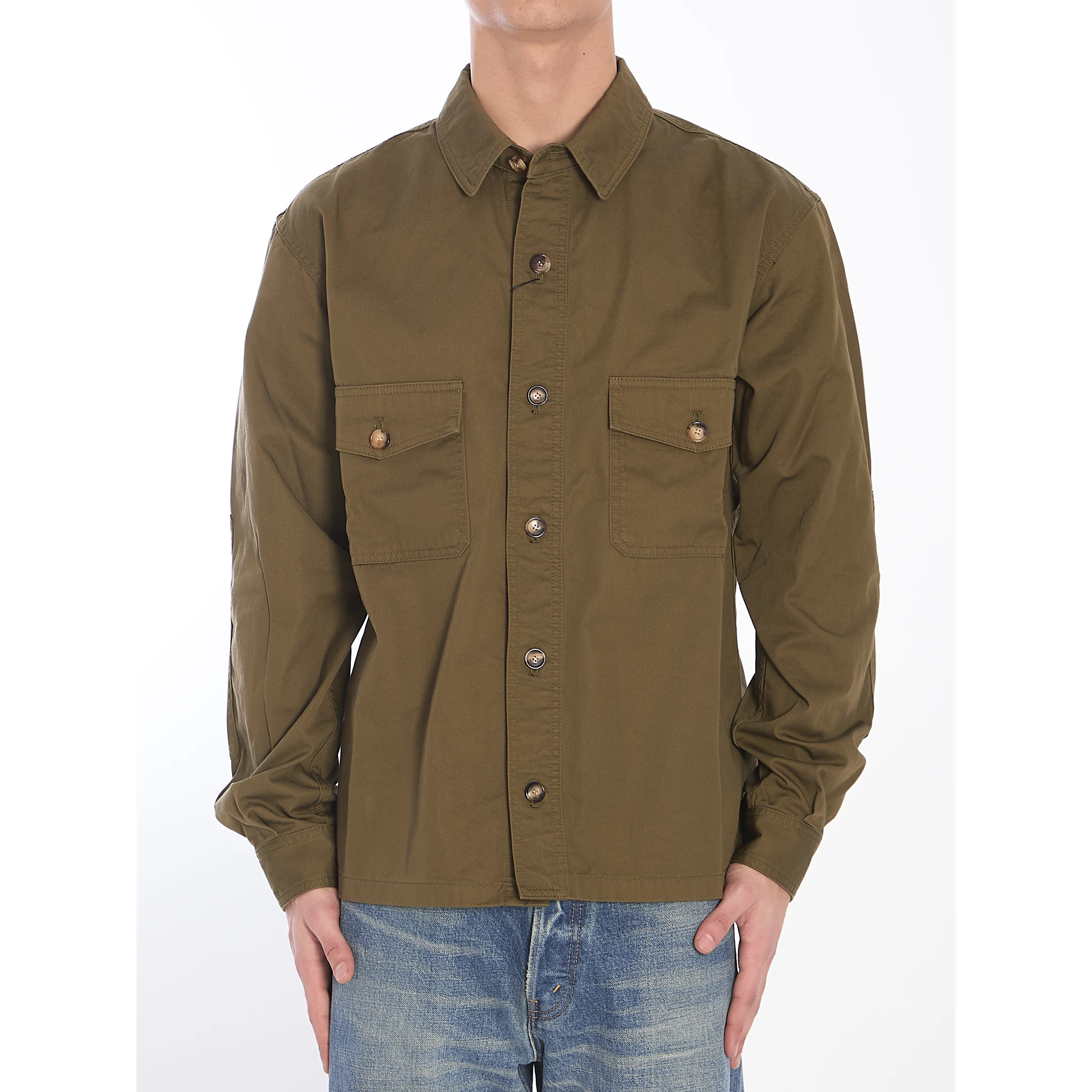 Cotton twill overshirt