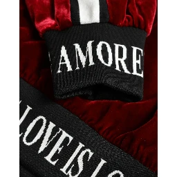 Bordeaux Velvet Round Neck Pullover Sweater