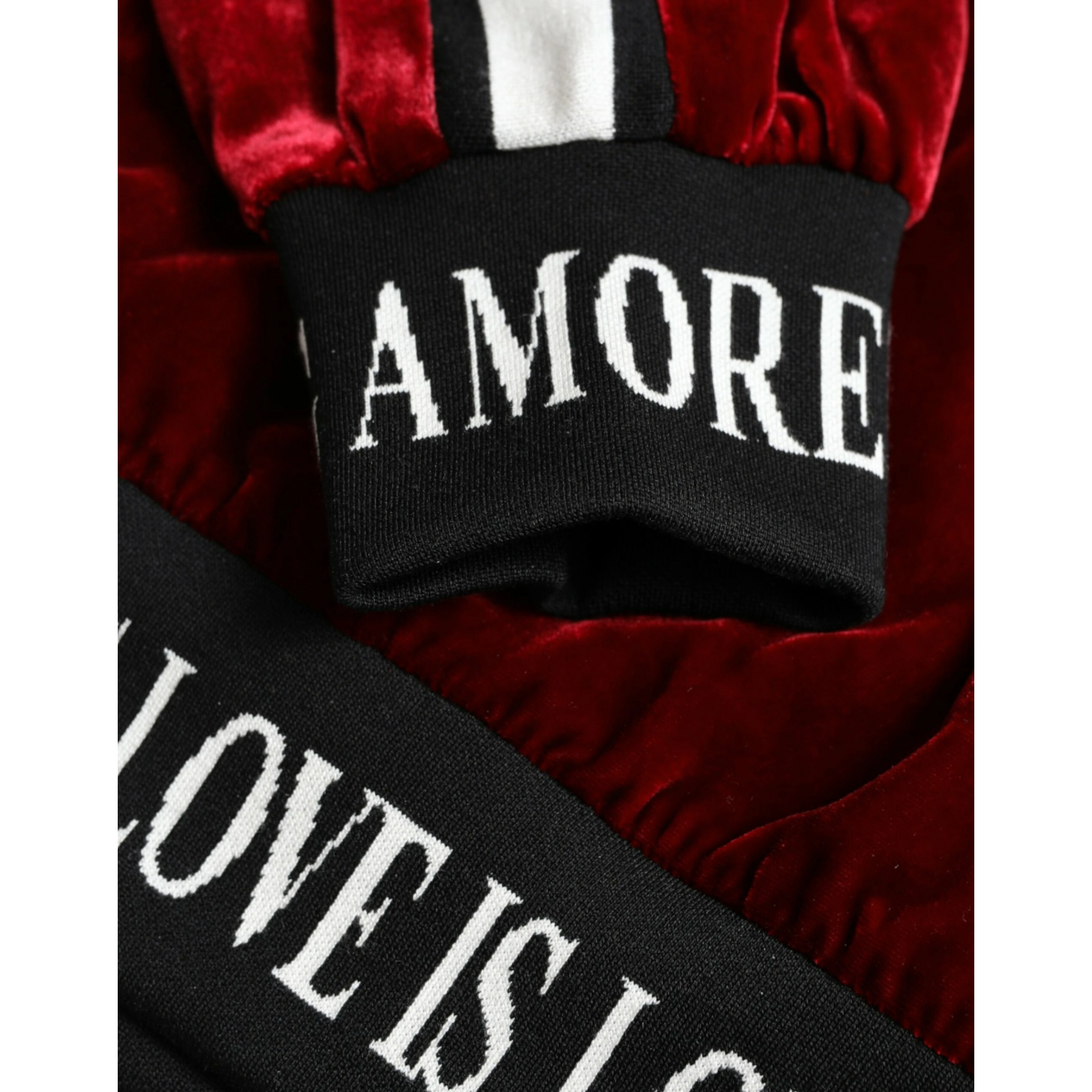 Bordeaux Velvet Round Neck Pullover Sweater