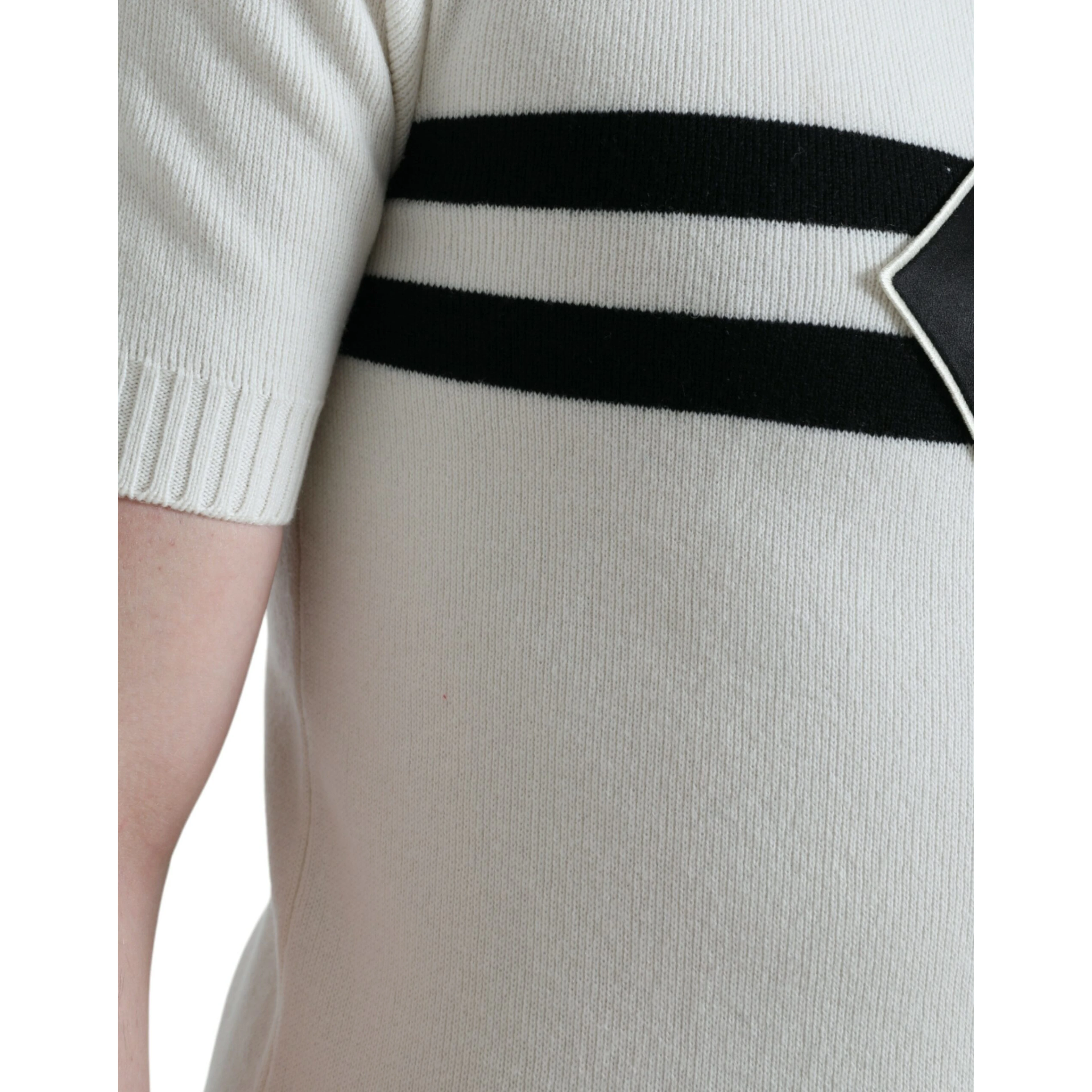 White DG Logo Collared Henley Shirt T-shirt