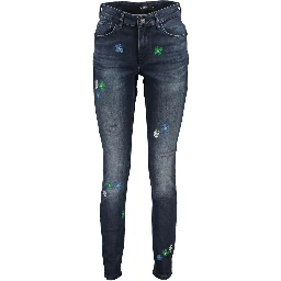 Women's Embroidered Push-Up Skinny Jeans