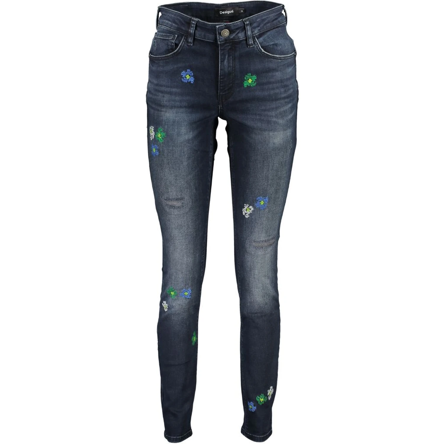 Women's Embroidered Push-Up Skinny Jeans