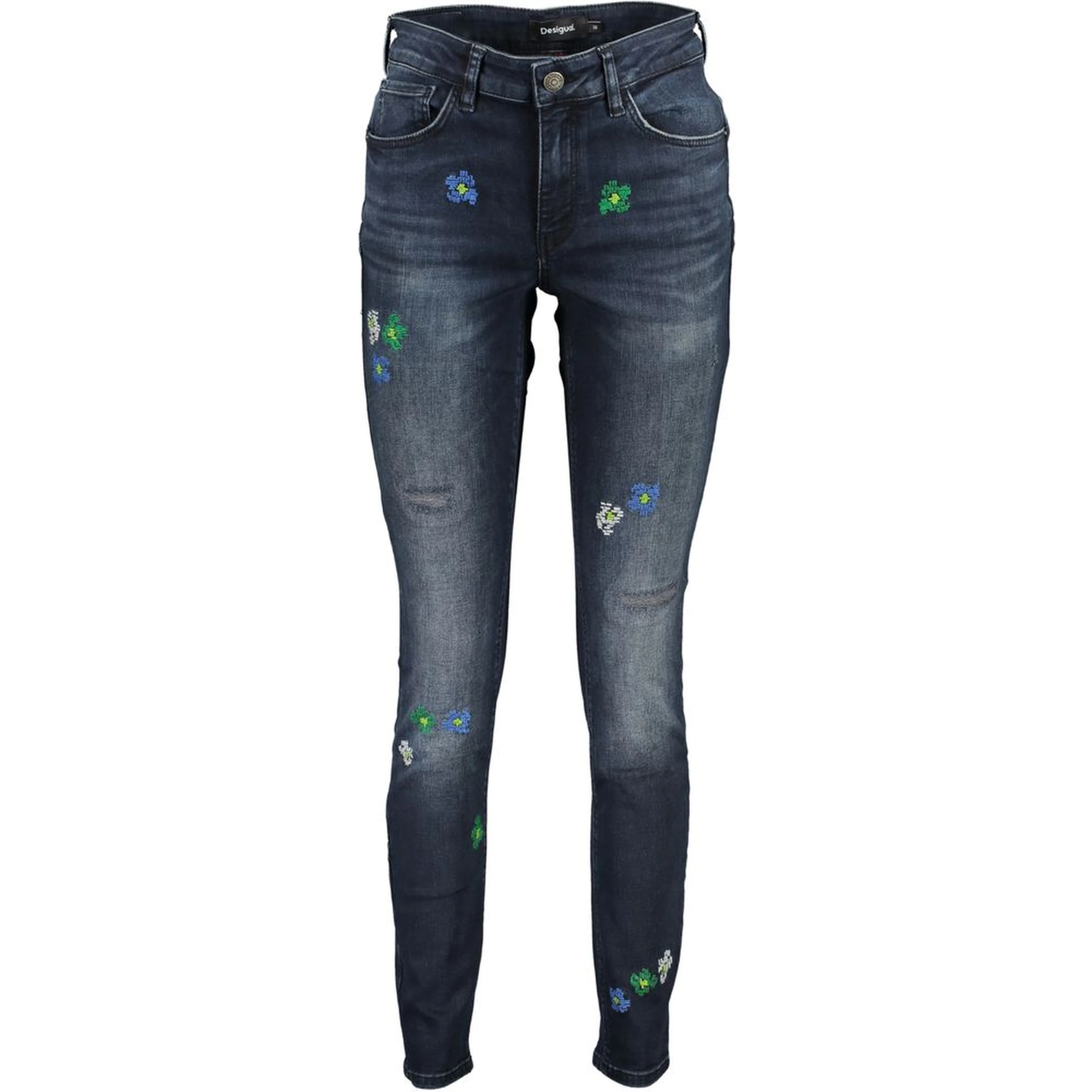 Women's Embroidered Push-Up Skinny Jeans