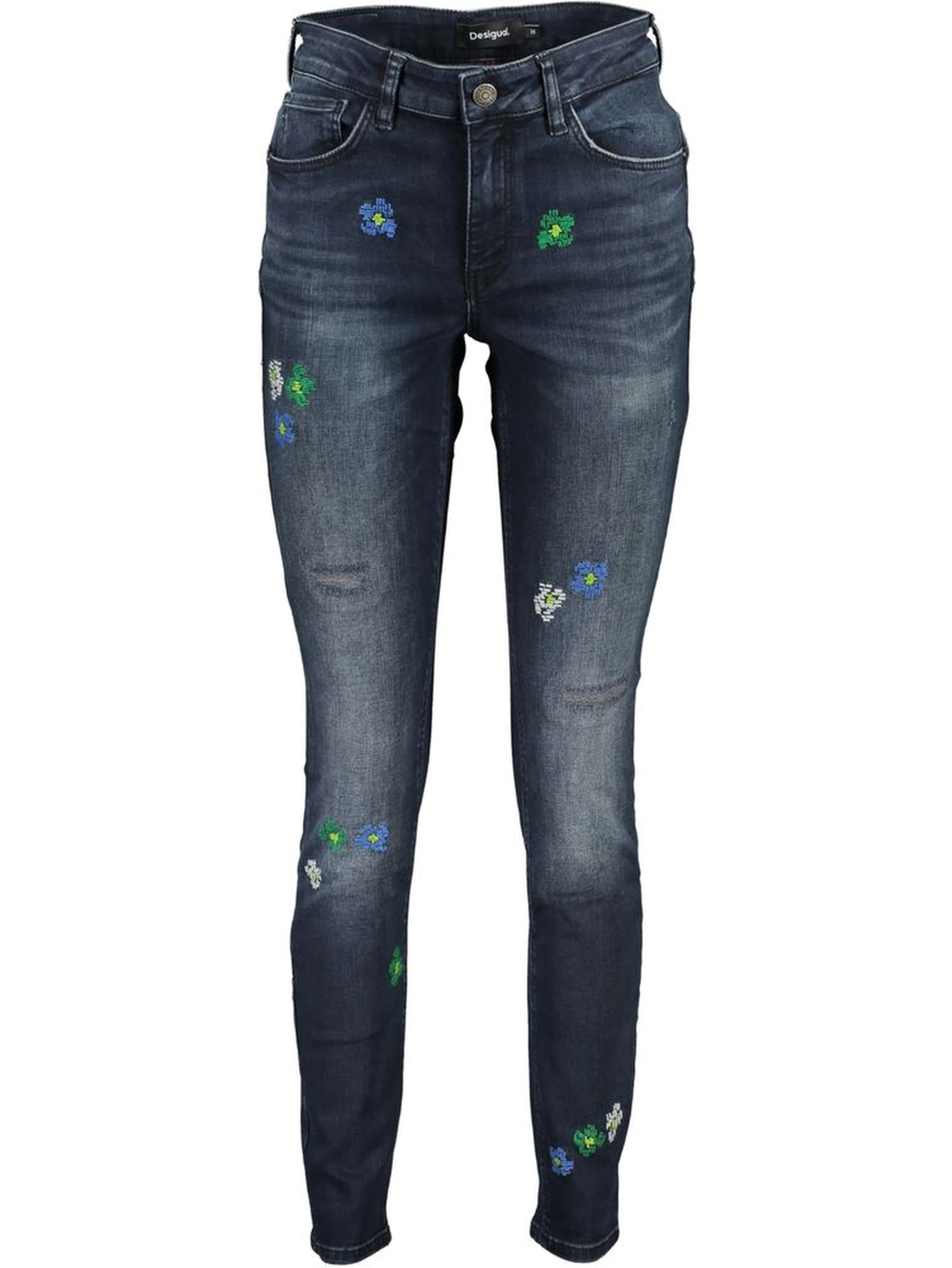 Women's Embroidered Push-Up Skinny Jeans