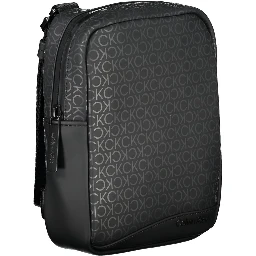 Black Polyester Shoulder Bag
