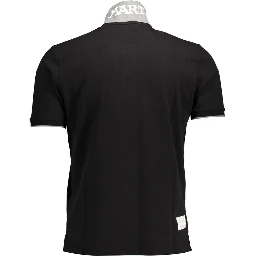 Black Cotton Polo Shirt