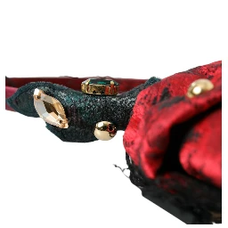 Multicolor Rose Silk Crystal Netted Logo Headband Diadem