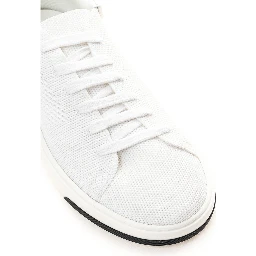 White Leather Athletic Sneakers