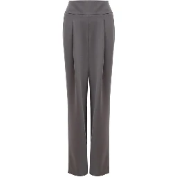 Gray Wool Casual Pants