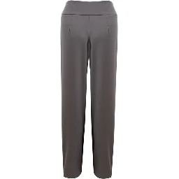 Gray Wool Casual Pants