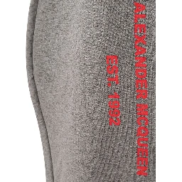 Gray Cotton Athletic Pants