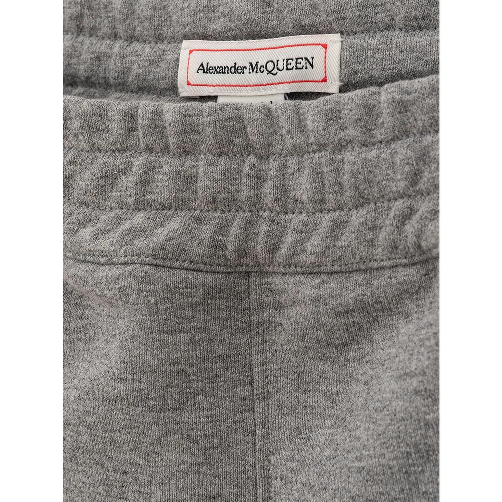Gray Cotton Athletic Pants