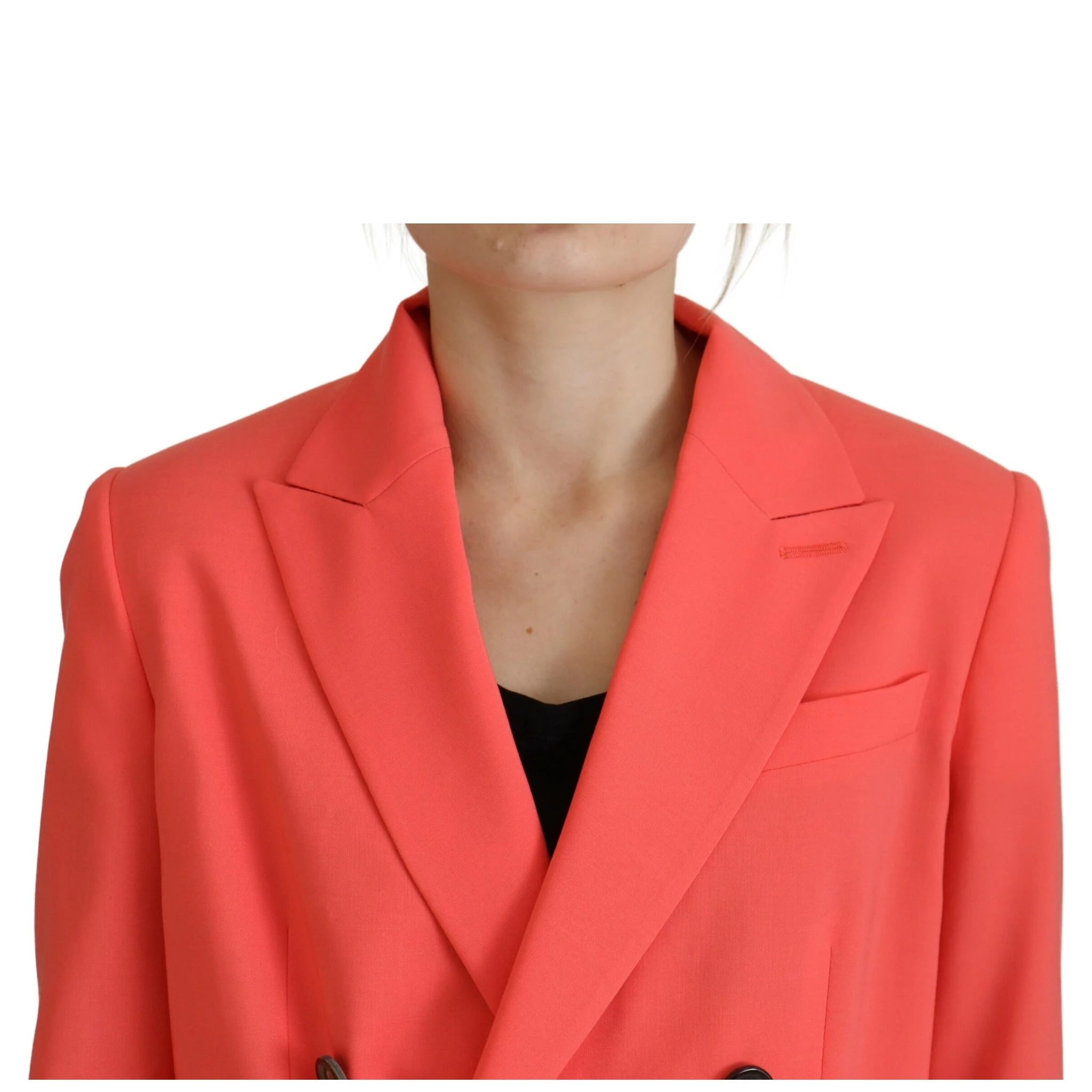 Pink Double Breasted Coat Blazer Jacket