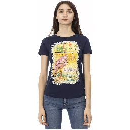 Blue Cotton Tops & T-Shirt