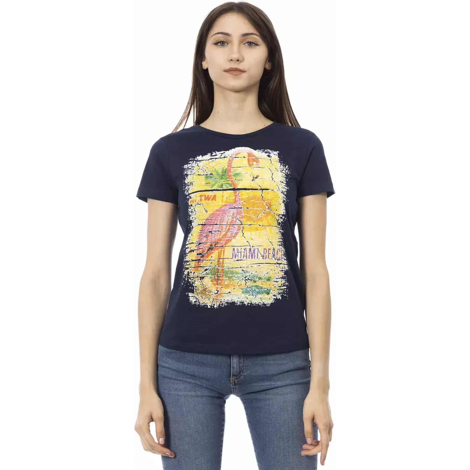 Blue Cotton Tops & T-Shirt