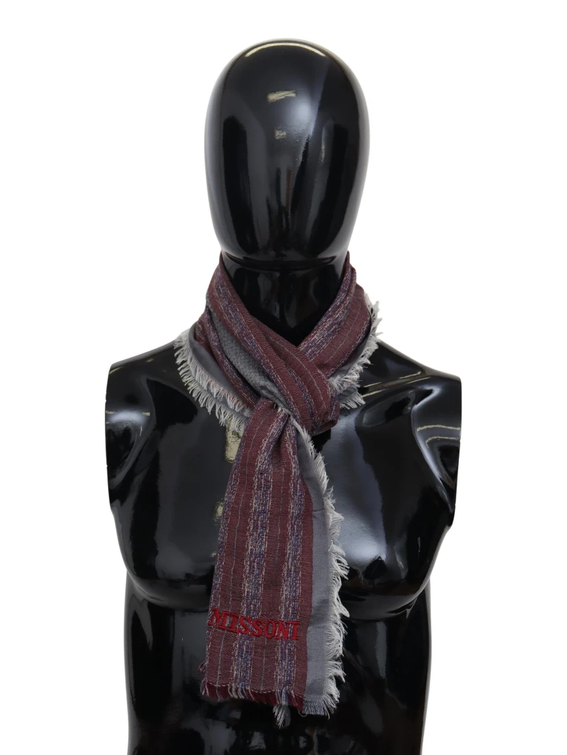 Multicolor Wool Striped Unisex Neck Wrap Shawl Scarf