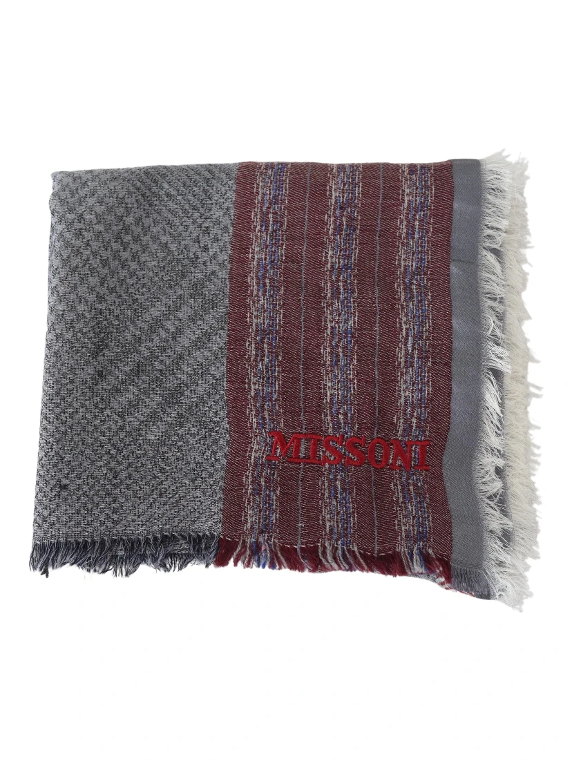 Multicolor Wool Striped Unisex Neck Wrap Shawl Scarf