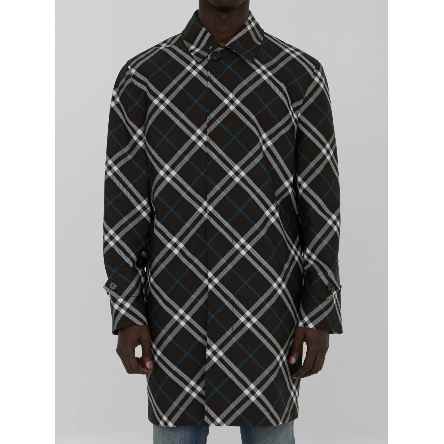 Check medium trench coat