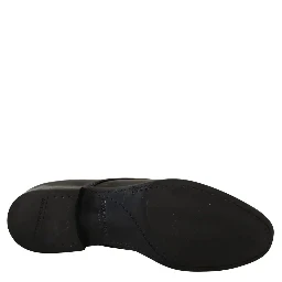 Black Leather Derby Dress Formal Shoes