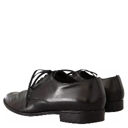 Black Leather Derby Dress Formal Shoes