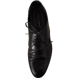 Black Leather Derby Dress Formal Shoes