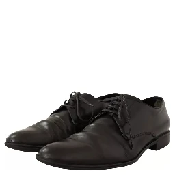 Black Leather Derby Dress Formal Shoes