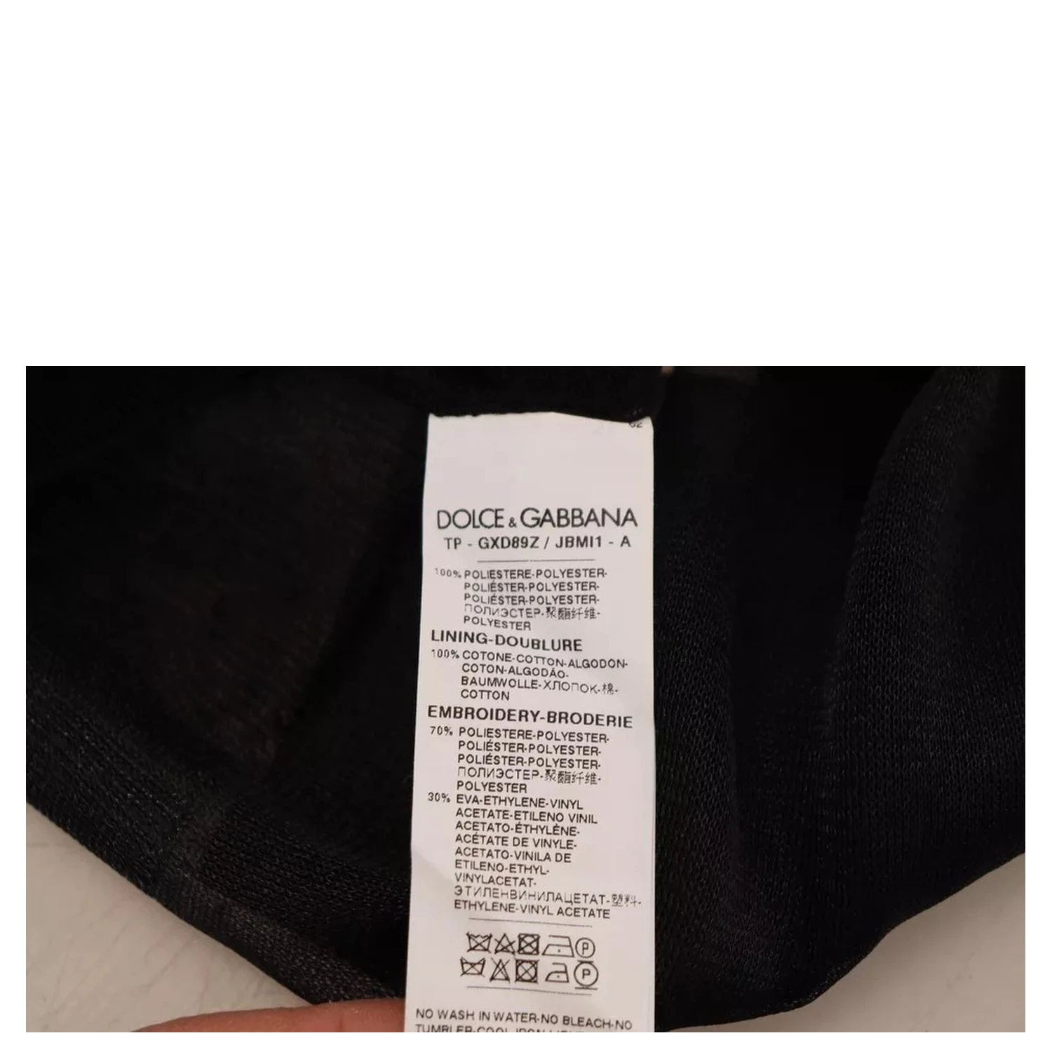 Black Polyester Logo Men Pullover Sweater
