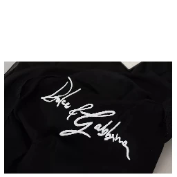 Black Polyester Logo Men Pullover Sweater