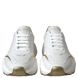 White Gold DAYMASTER Leather Sneakers Shoes