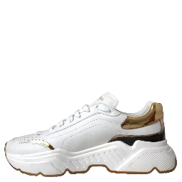 White Gold DAYMASTER Leather Sneakers Shoes