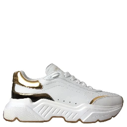 White Gold DAYMASTER Leather Sneakers Shoes