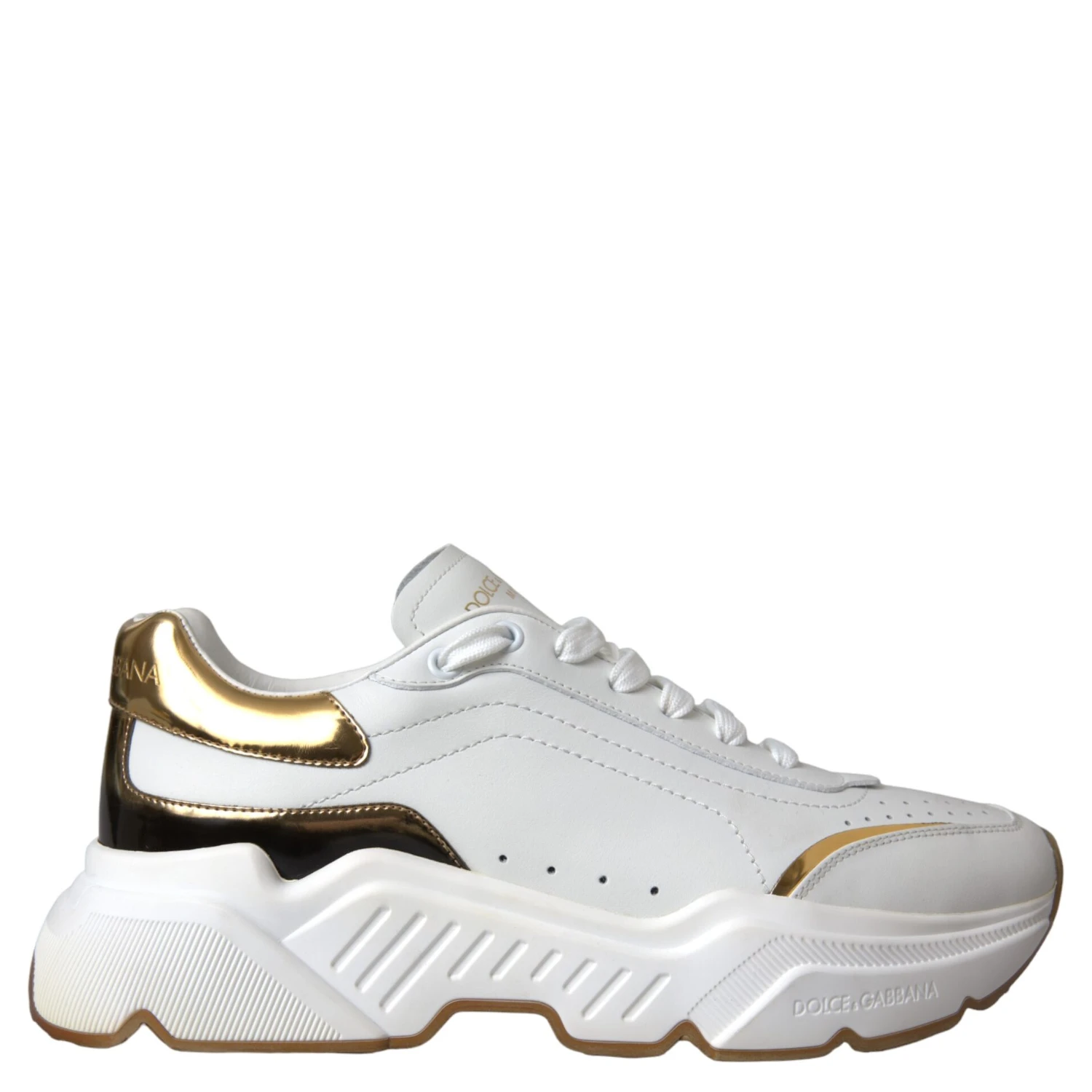 White Gold DAYMASTER Leather Sneakers Shoes