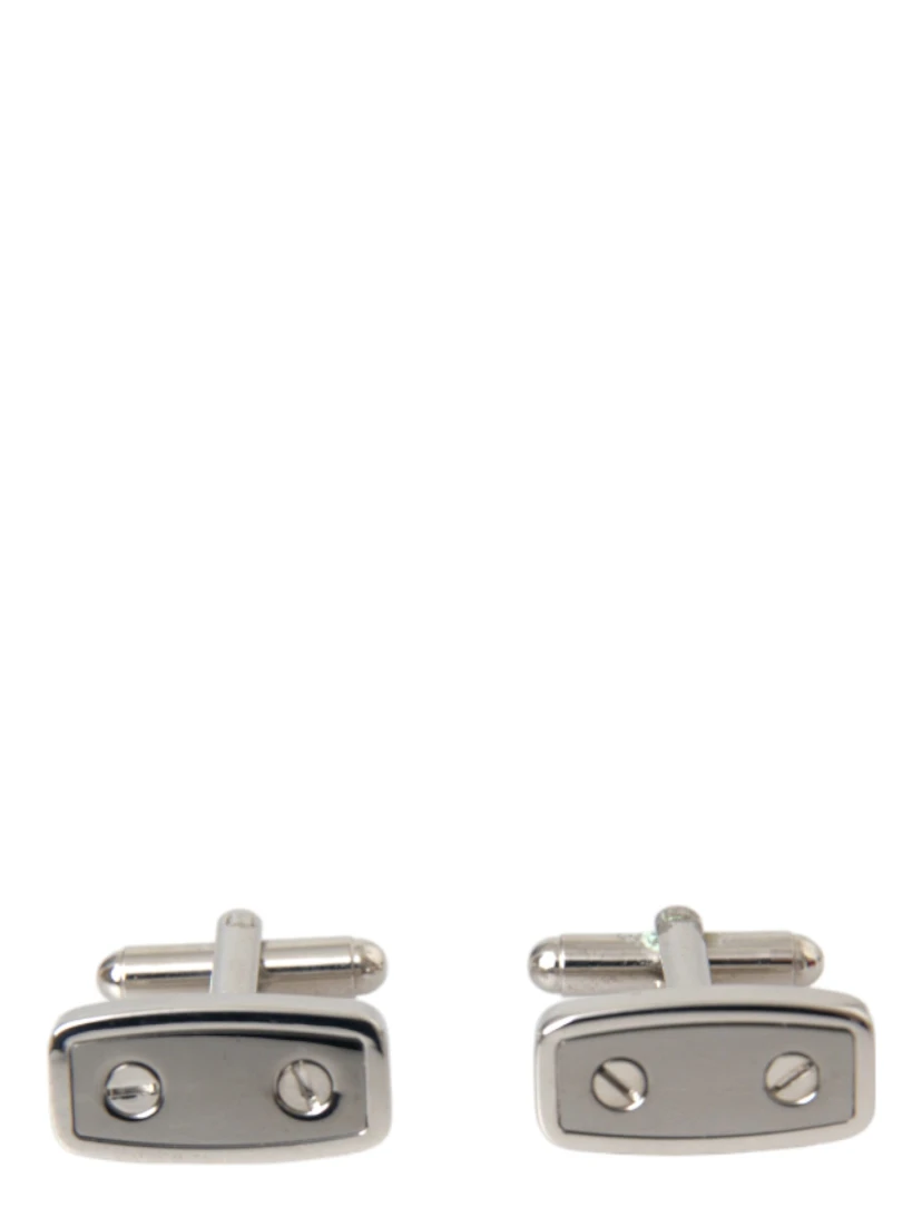 Silver Plated Metal Brass Pin Men Cufflinks
