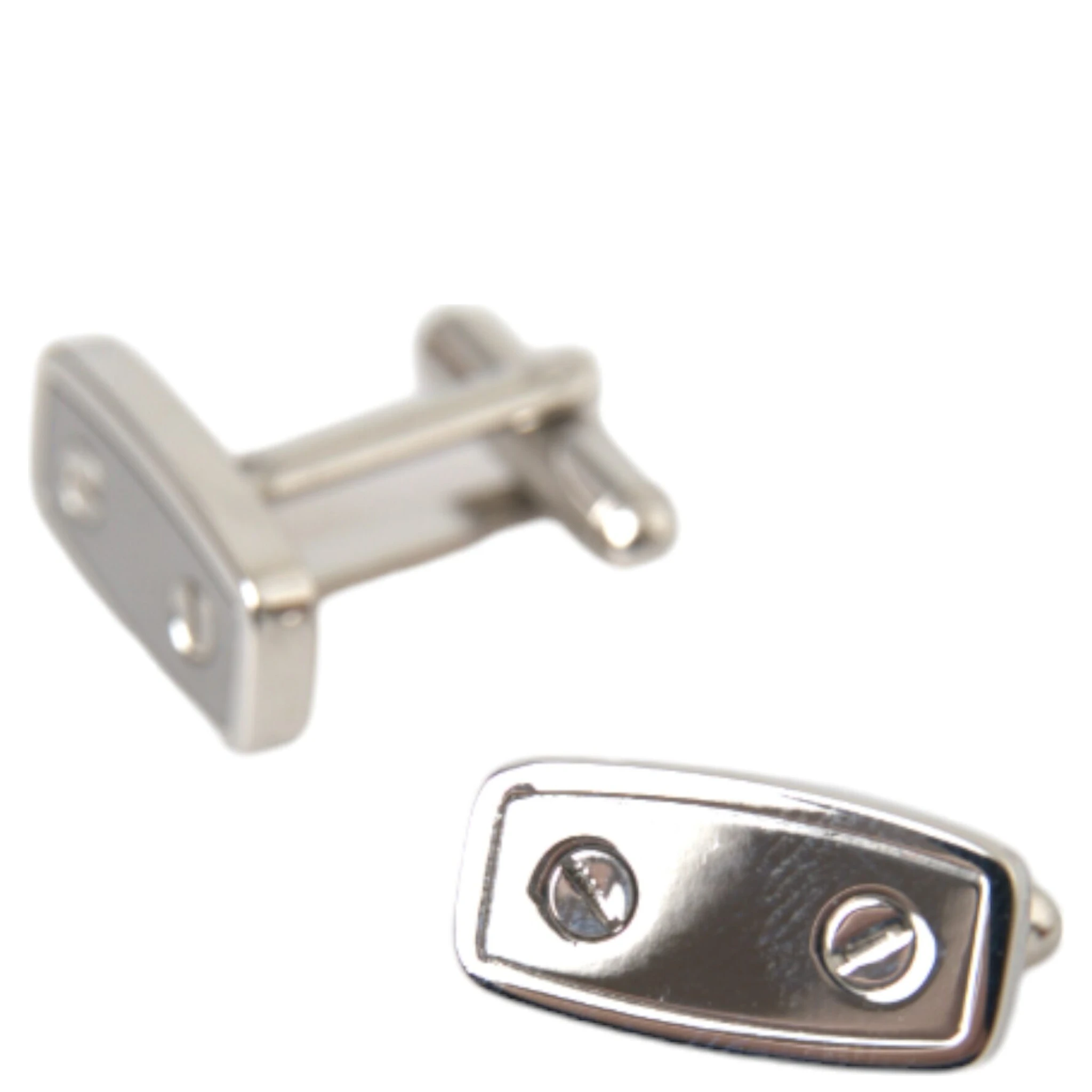 Silver Plated Metal Brass Pin Men Cufflinks