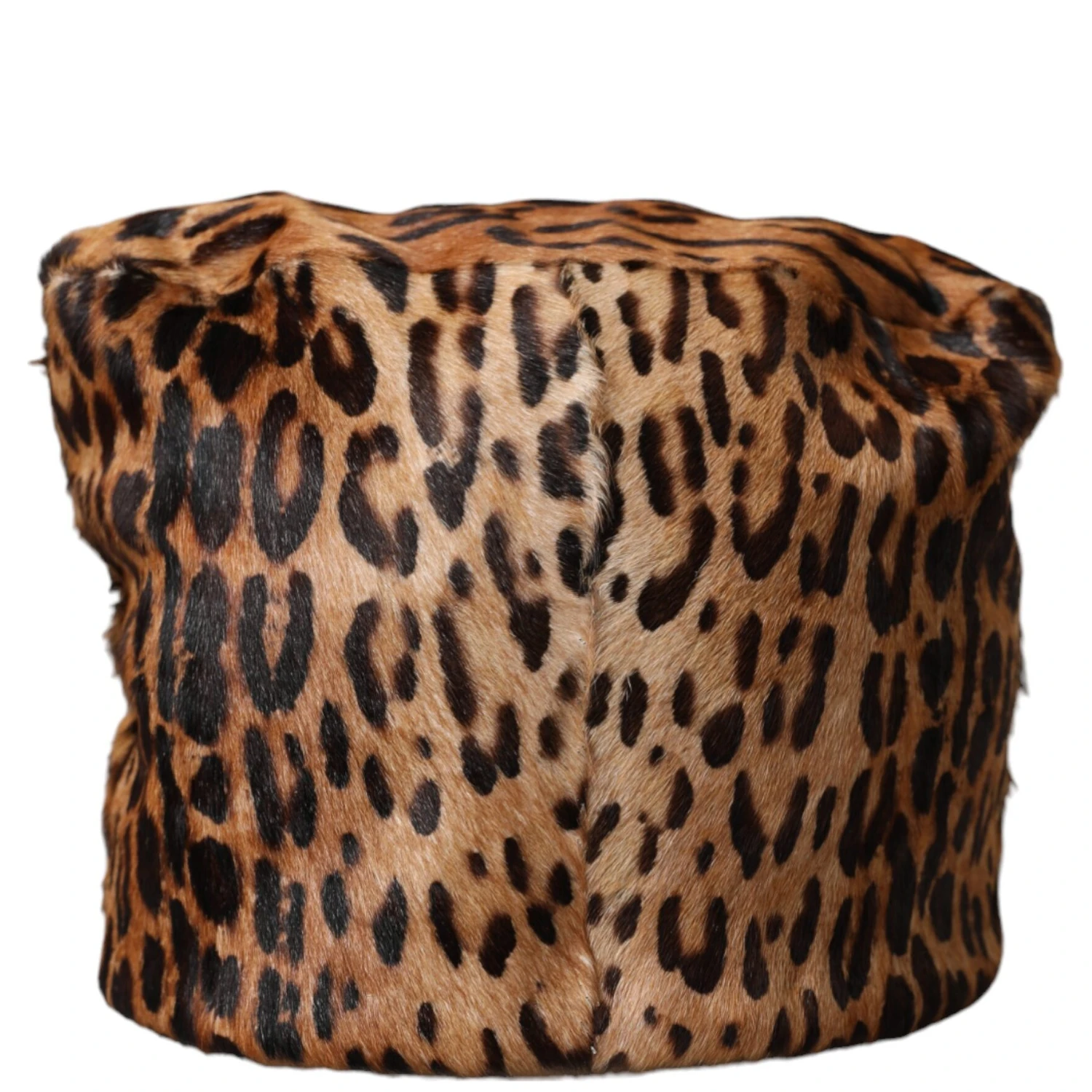 Brown Leopard Fur Women Bucket Hat