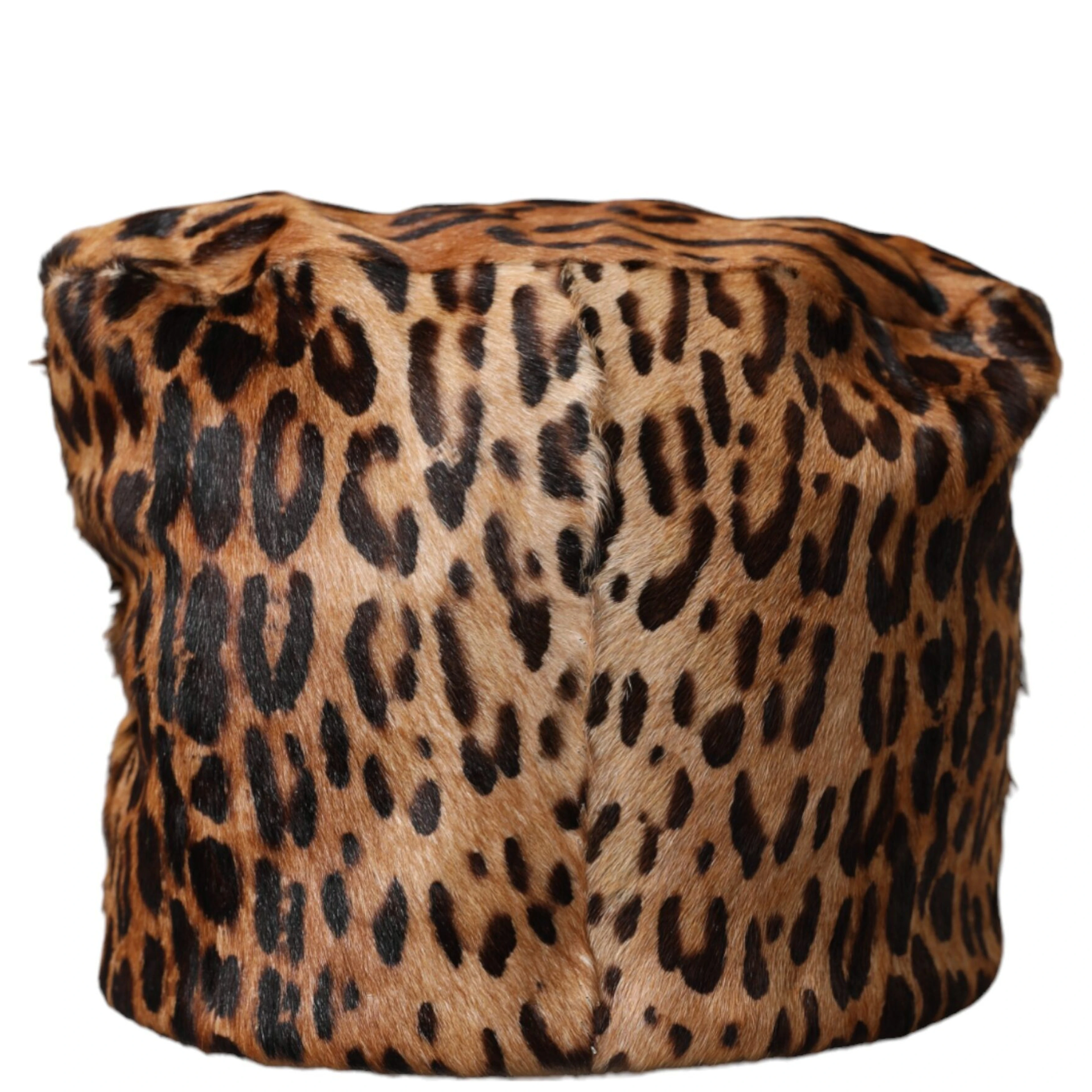 Brown Leopard Fur Women Bucket Hat