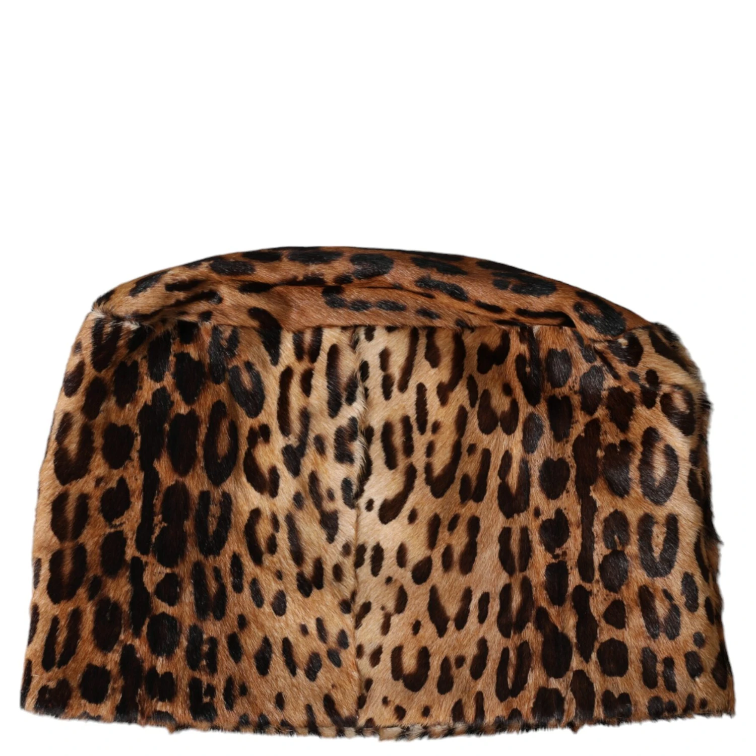 Brown Leopard Fur Women Bucket Hat