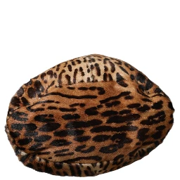 Brown Leopard Fur Women Bucket Hat