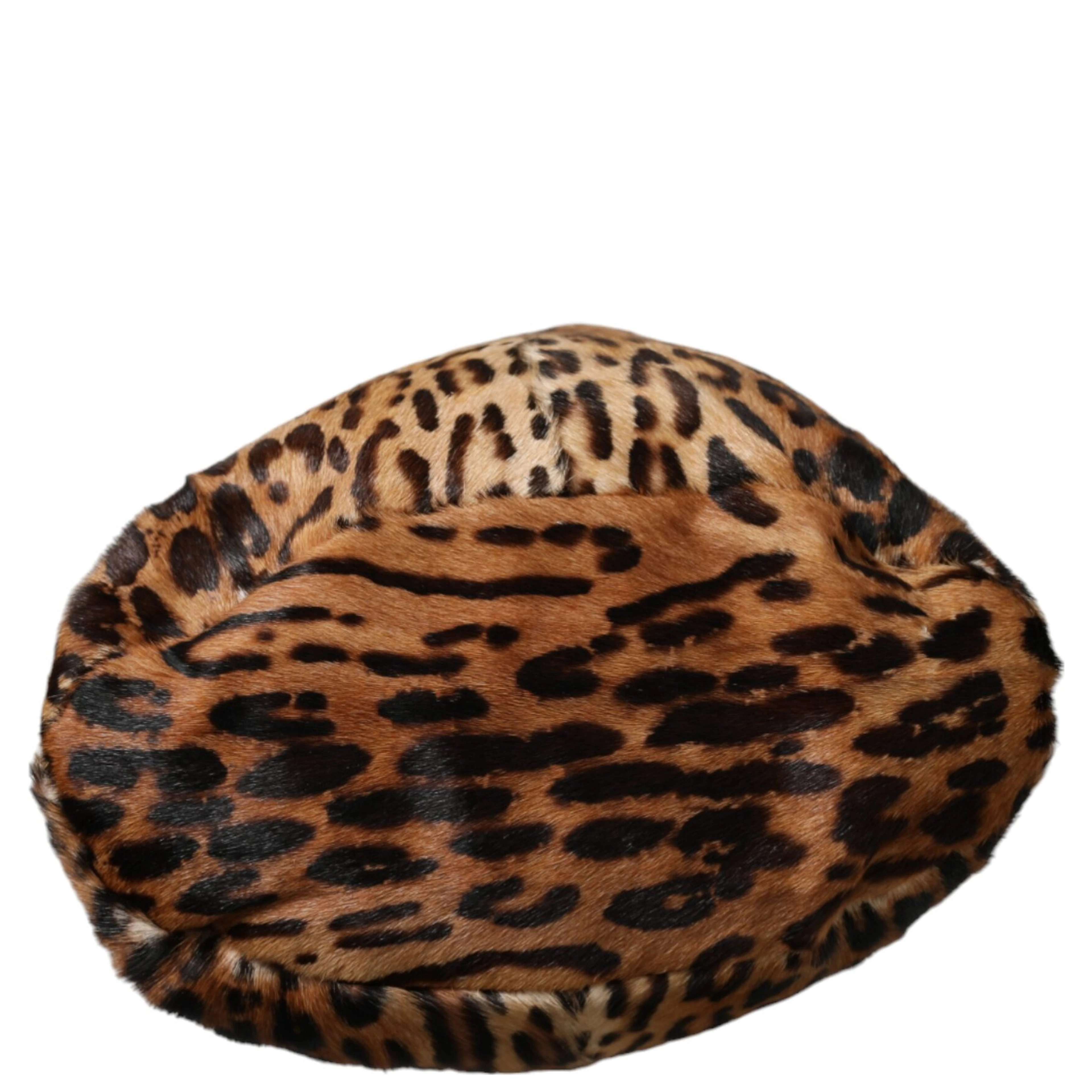 Brown Leopard Fur Women Bucket Hat