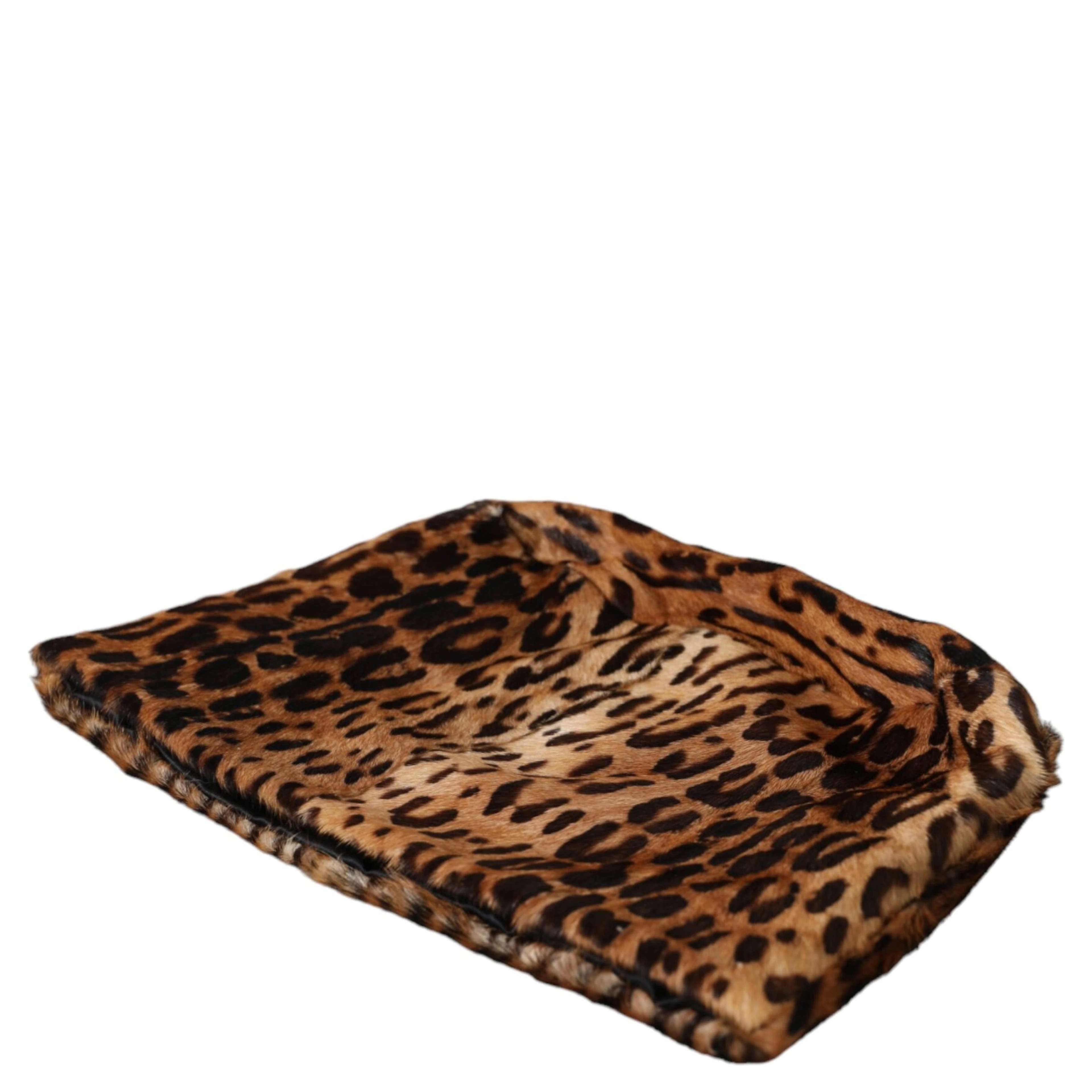 Brown Leopard Fur Women Bucket Hat