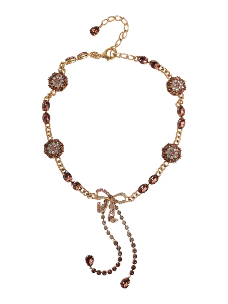 Gold Tone Brass Crystal Embellished Waist Chain Belt alternative