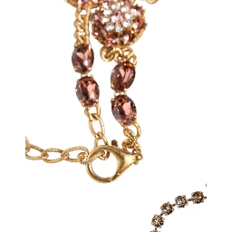 Gold Tone Brass Crystal Embellished Waist Chain Belt