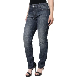 Dark Blue Cotton Stretch Skinny Denim Jeans