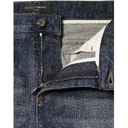 Dark Blue Cotton Stretch Skinny Denim Jeans