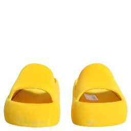 Yellow Rubber Slides Sandals Beachwear Shoes