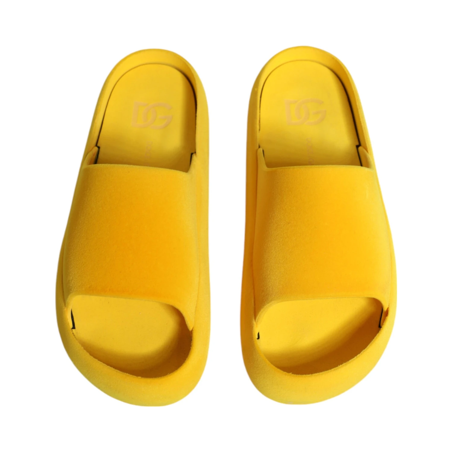Yellow Rubber Slides Sandals Beachwear Shoes