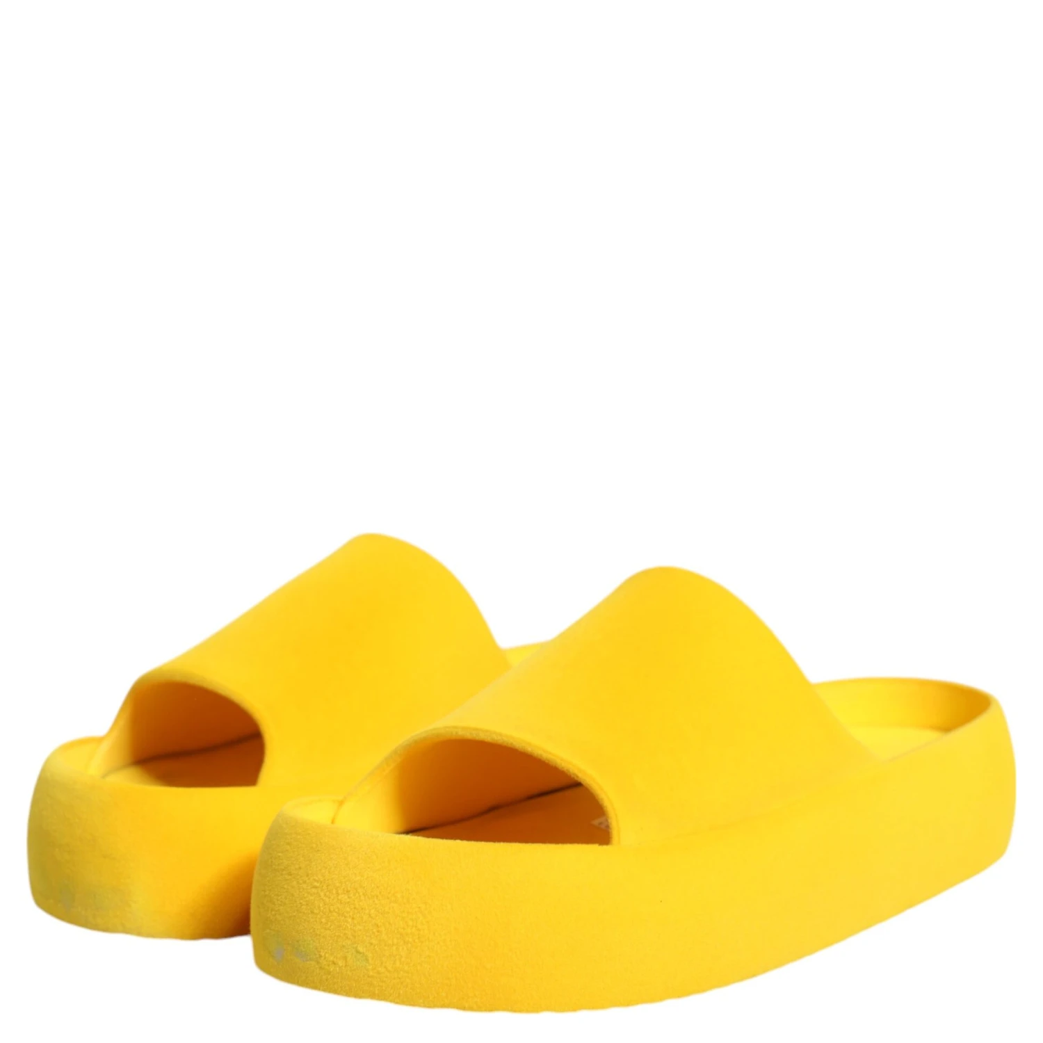 Yellow Rubber Slides Sandals Beachwear Shoes