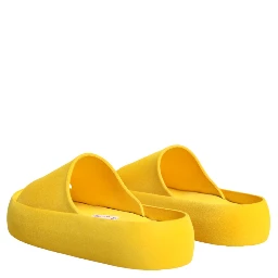 Yellow Rubber Slides Sandals Beachwear Shoes